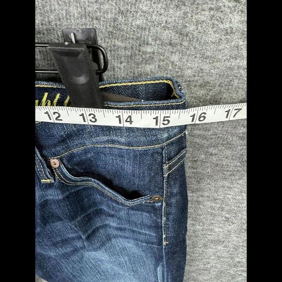 7 For All Mankind Womens Straight Leg Jeans Size 28 Dark Wash Denim casual‎ - Picture 6 of 8